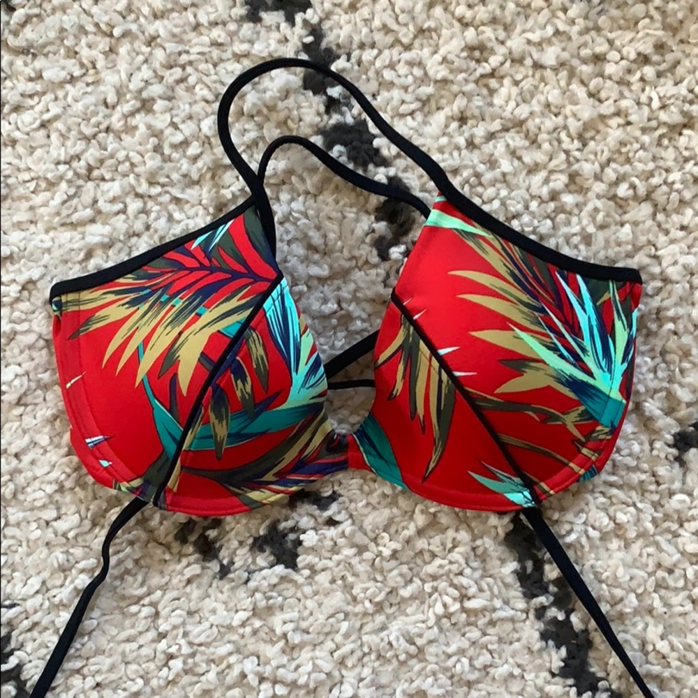 VS Pink Red Bikini Top